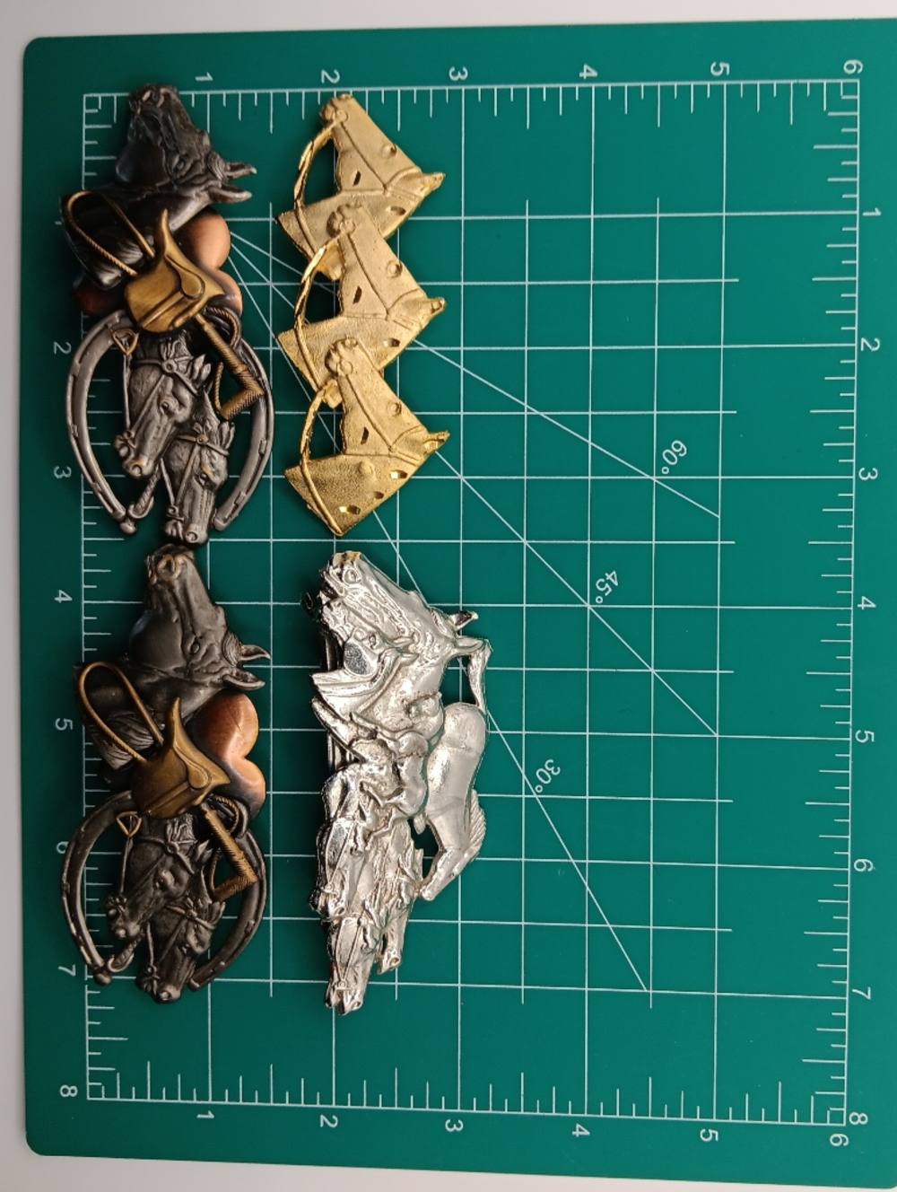 4 Vintage Metal Western Horse, Hair Clip Accessories, Equestrian Cottagecore - Picture 12 of 13